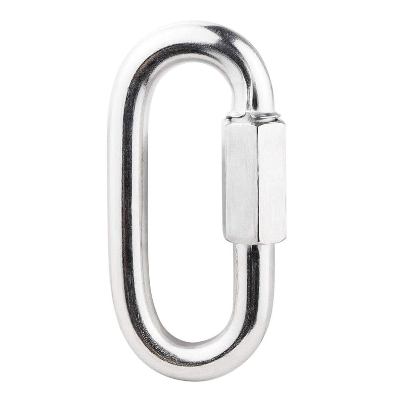 [Australia - AusPower] - 30 Packs Quick Link M3.5 1/8 inch 304 Stainless Steel Quick Link Chain D Shape Locking Quick Chain for Carabiner, Hammock, Camping and Outdoor Equipment 