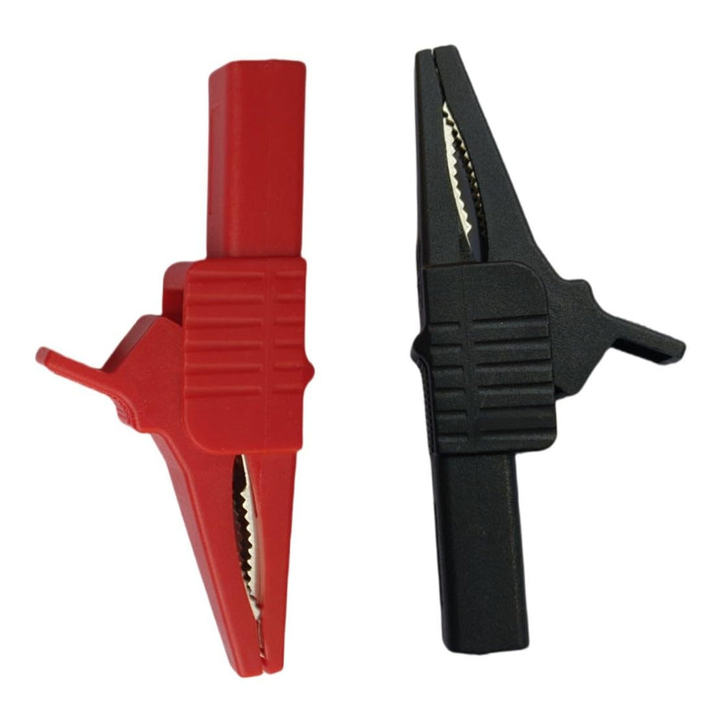 [Australia - AusPower] - Heavy Duty Full Insulated Automotive Car Battery Alligator Clips Electrical Test Clips 1000V 32A 2Pcs,with 4mm Banana Jack Socket(Length:83.5mm) 