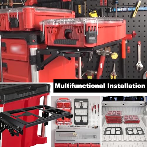 Affiction foldable Packout toolbox mount compatible with Milwaukee Packout toolbox