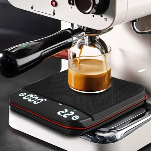 Espresso Scales with Timer, 3 Modes Digital USB Rechargeable Mini Coffee Scales with LED Display Screen Timer, 0.1 g High Precision Drip Coffee Scales for Filter Coffee, Cooking, Baking, Precision