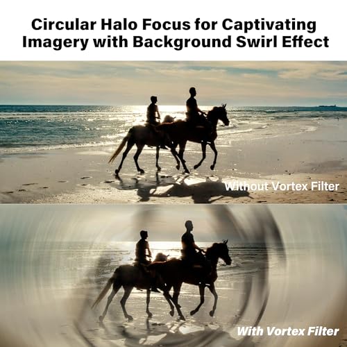 Walking Way Vortex Lens Filter 67mm Creates Circular Halo Effect