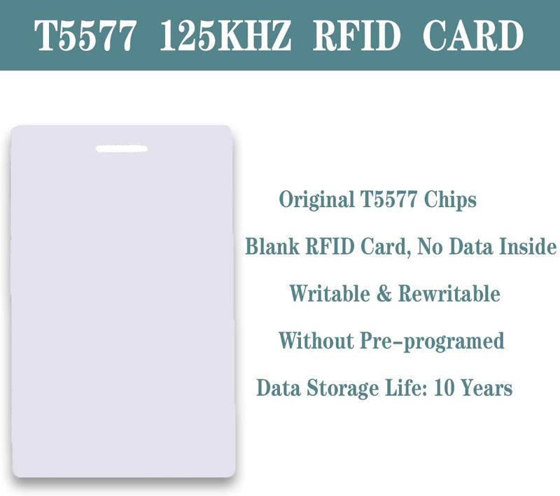 [Australia - AusPower] - 30pcs T5577 Thick Smart Cards, Contactless 125khz RFID Rewritable Proximity Clamshell Weigand Prox Card, Compatible with 1386 1326 H10301 Format Readers and Keyless Entry Access Control Systems 30 PCS 