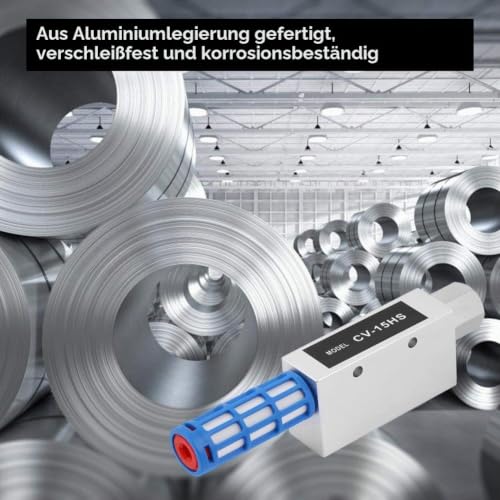 Akozon Vacuum Ejector, CV-15HS Pneumatic Vacuum Vacuum Generator Ejector with Silencer