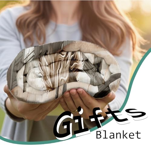 Printed Bed Blanket Highland Cow Blanket Queen Size Flannel Blanket Cattle Farm Animal Throw Blanket for Couch Sofa Living Room Travel Decor (49"x59") Highland Cow 4 49"x59"