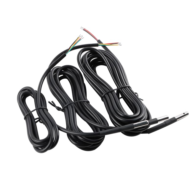 MusRock AHT10 digital temperature and humidity sensor module with stainless steel probe cable and I2C interface, 2m