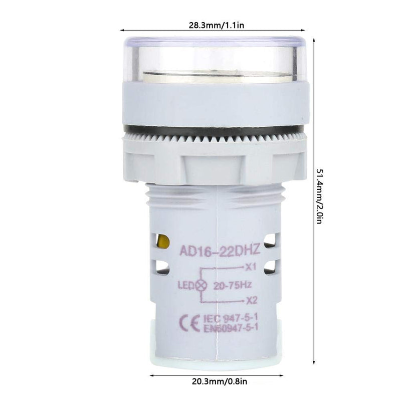 [Australia - AusPower] - YWBL-WH AC Round Frequency Meter LED Digital Display Hz Frequency Indicator Light 