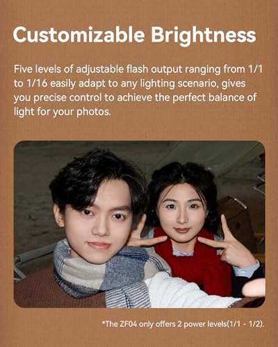 ZENIKO ZF-08 Camera Flash and Lightweight Portability Single-Contact Hotshoe Lithium Battery Type-C Charging 440 Full-Power Flashes
