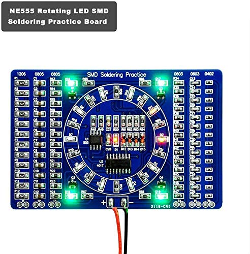 Rotating LED SMD NE555 Soldering Practice Board DIY Kit Fanny Skill Training DIY Kit Electronic PCB Board Module Kit