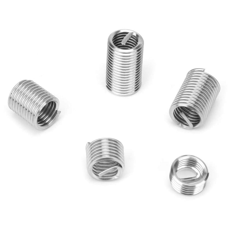 [Australia - AusPower] - 80Pcs M8x1.25 Threaded Inserts, Stainless Steel Thread Drill Repair Insert Sleeve with Storage Box 