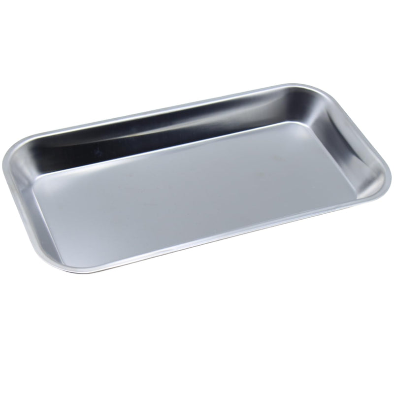 [Australia - AusPower] - Stainless Steel Trays, 4 Pack Metal Tray Medical Tray Dental Procedure Tray, Lab Instrument Tools Trays Small Flat Trays for Surgical, Dental, Tattoo, Nail Tools (4, 8.6" * 4.4" * 0.8") 8.6" * 4.4" * 0.8" 