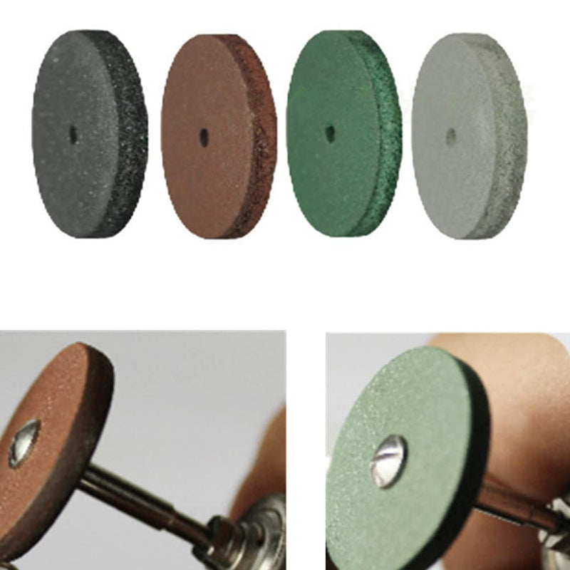 [Australia - AusPower] - 100pcs Dental Silicone Rubber Polishing Wheels, Rotary Tool Lab Jewelry Polishing Disc Brown Color 
