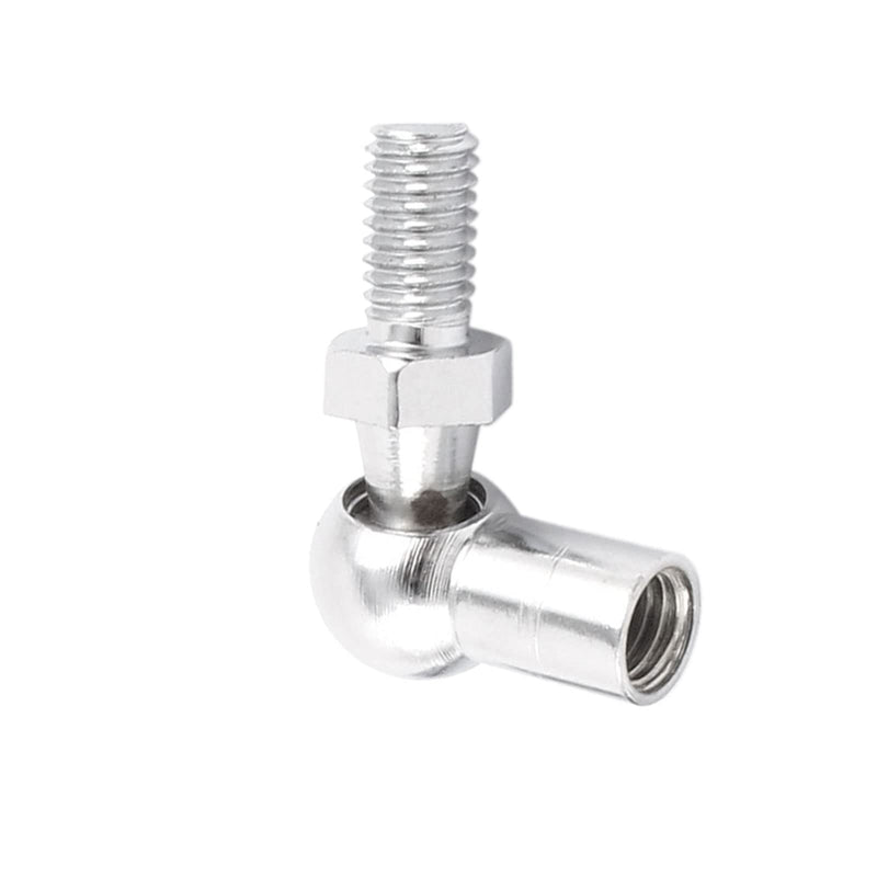 [Australia - AusPower] - 2 Pcs Angle Ball Joint - [M8x1.25 Right Female Thread, M8x1.25 Right Male Thread] Gas Spring Elbow Joint Fitting for Automotive, Hinged Door, Cupboard 