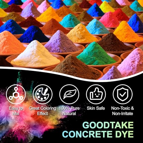 GOODTAKE Rose Red Iron Oxide Pigment Powder for Concrete, Cement, Tile Paint, Mortar, and Grout, 4 oz