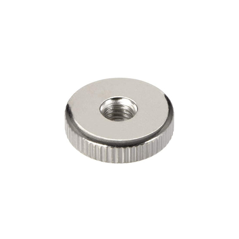 [Australia - AusPower] - uxcell Round Knurled Thumb Nuts Conector Lock Adjusting nuts, M6 Female Threaded Thin Type, Nickel Plated, Pack of 20 
