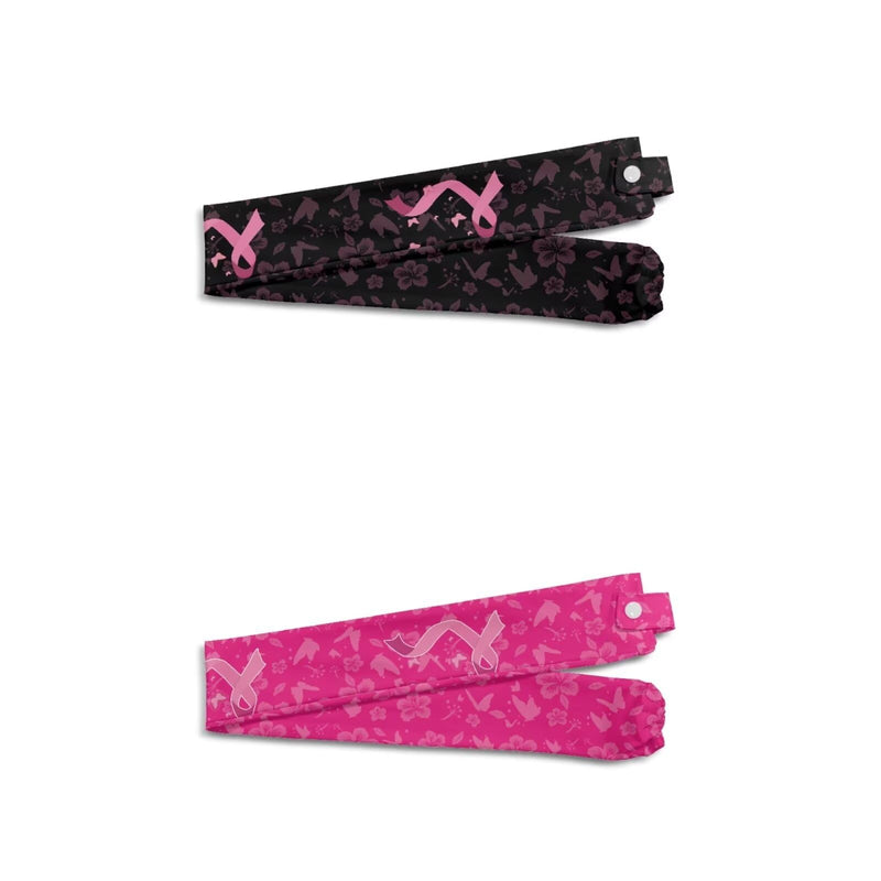 [Australia - AusPower] - LedBack Pink Ribbon Stretchy Stethoscope Covers Universal Fit Stethoscope Decorative Sleeve Roses Two Piece Stethoscope Accessories Sleeve for Breast Cancer Day 