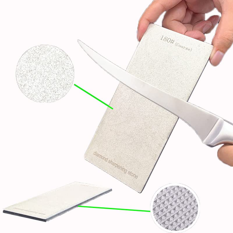 [Australia - AusPower] - Rectangle Diamond, Thin Grinding Polishing Diamond Square Knife Tool Sharpening Stone Whetstone 80-3000 Grit for Outdoor Kitchen Grinding Tool (80 Mesh) 80 mesh 