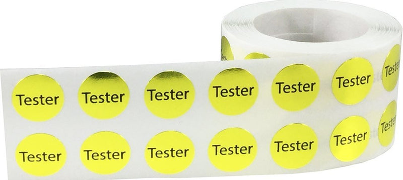 Round Tester Dot Adhesive Stickers, 1/2 Inch Round Labels, 1000 Stickers per Roll, Gold (Pack of 2) 1/2" Circle (Pack of 2)