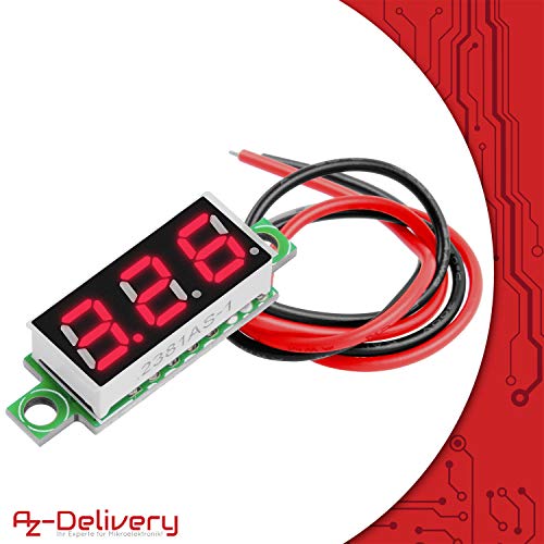 AZDelivery Voltmeter 0.28 Inch/0.71 cm Mini Digital with 7 Segment Display 2.5 V - 30 V Parent 3