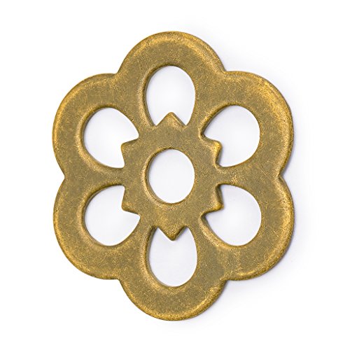 Hardware Philosophy HP Clover brass backplate washers, 10-pack, 1.3-inch flat washers