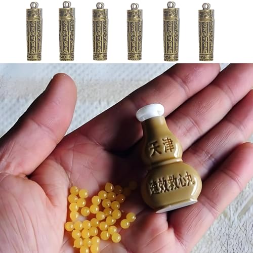 1 Pack Tibetan Prayer Box Keychain Pendant for Daily Carry 1.65*0.39*0.39in