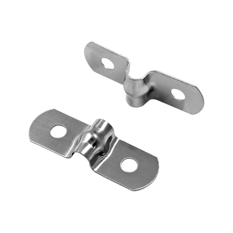 [Australia - AusPower] - 50Pcs 1/4" Two Hole Strap U Bracket, M5 Rigid Pipe Strap Stainless Steel Conduit Clamp for Fixing Pipe 