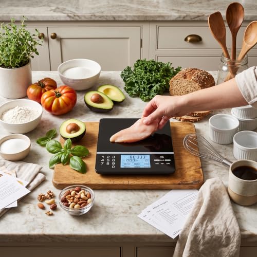 Yosoo Health Gear Digital Kitchen Scale, 5kg Nutrition Calculator LCD