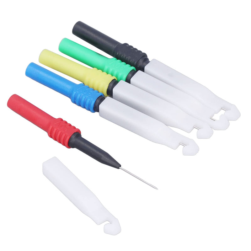 [Australia - AusPower] - Wire Piercing Test Needles Set, 0.7mm, 5 Colors, 30VAC-60VDC, for Automotive Diagnostics 