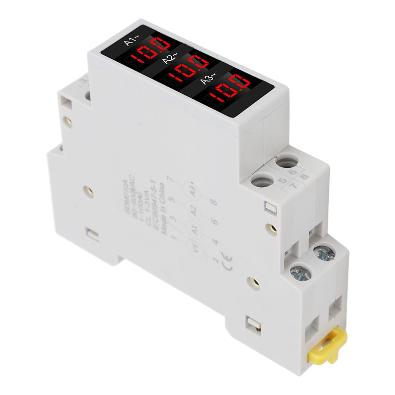 [Australia - AusPower] - LED Digital Display Amp Meter 3 Phase DIN Rail Ammeter 1-100A Trend Display, Wide Measuring Range for Industrial Applications 