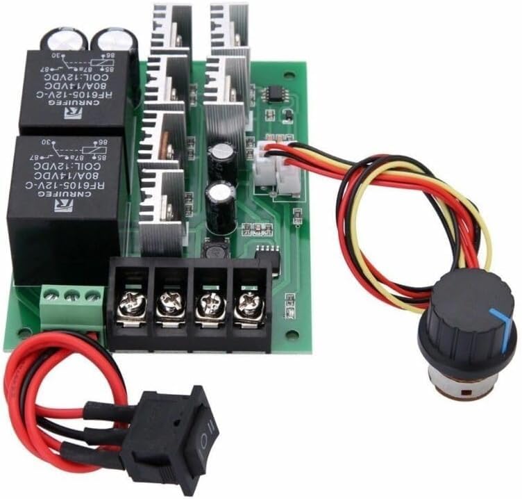 Gerui DC 9-50V 40A Motor Controller, DC Motor Speed Control | Reversible Controller 12V 24V 36V 48V 2000W Power Reversible