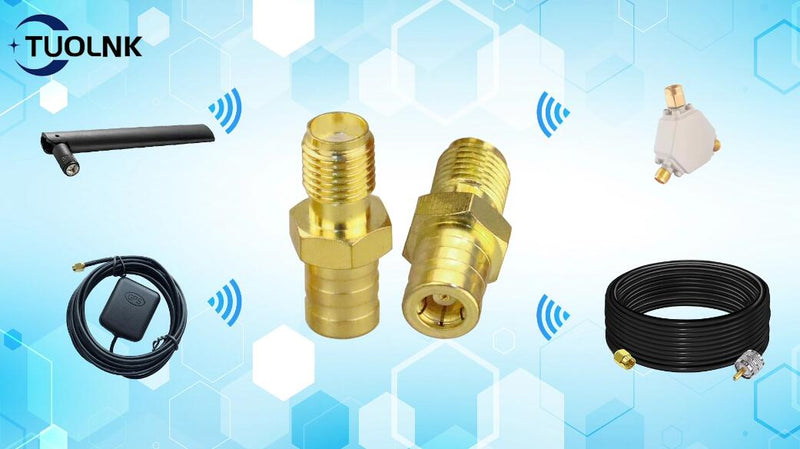 TUOLNK SMA to SMB Adapter SMB Female to SMA Female Coaxial Plug for Coaxial Cable Radio Antenna Pack of 2 SMA Female to SMB Female