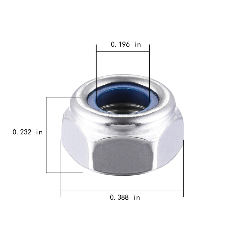 [Australia - AusPower] - Wensilon(50pcs) M6 Self Clinching Nuts 304 Stainless Steel Self-Lock Nylon Inserted Hex Lock Nuts 50 