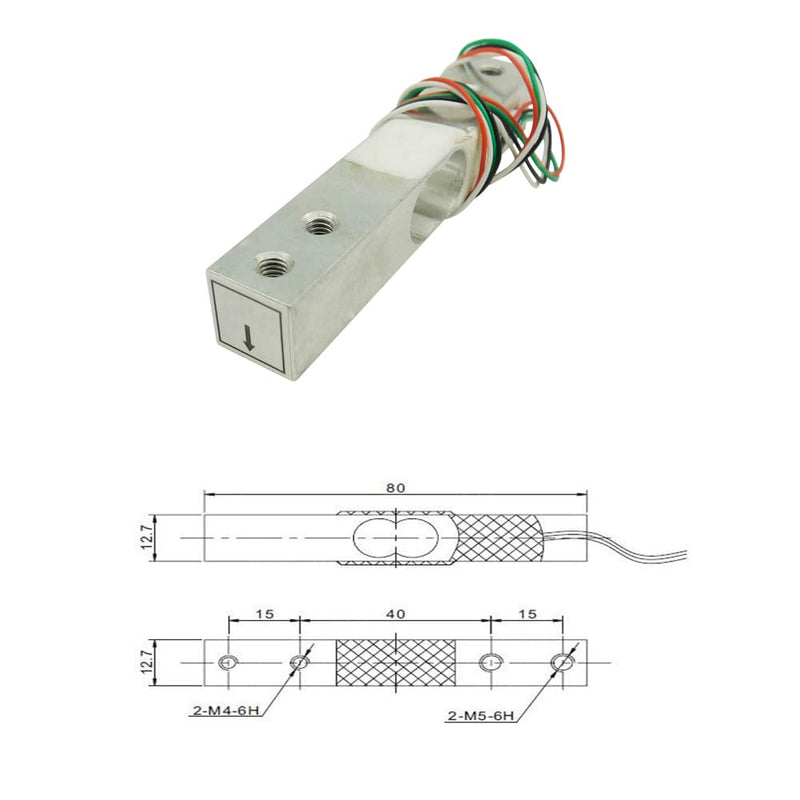 [Australia - AusPower] - Aihasd Digital Load Cell Weight Sensor 20 kg Portable Electronic Kitchen Scales + HX711 Weighing Sensors Ad Module for Arduino 