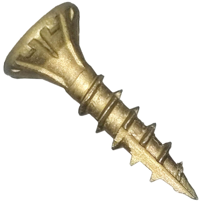 8 x 3/4" Bronze Coated Exterior Coated - ACQ Compatible Multipurpose Wood Screw -Torx/Star Drive Flat Head 1 Pound - 381 Screws #8 x 3/4" 1 POUND - 381 Screws