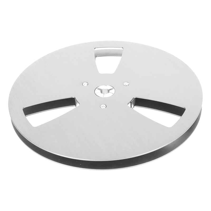 1/4 7 Inch Empty Tape Reel for TEACs Roar Reel-to-Reel Tape Player, Aluminium Alloy, 3-Hole Opening Machine, Partial Opener, Blank Plate, Universal Replacement Tape with (Silver) silver