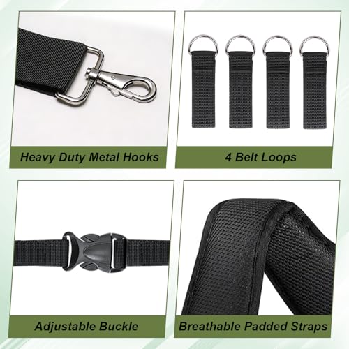 Lovligt green adjustable tool belt suspenders for men with tool holsters
