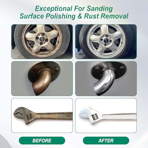 SWUMUO 2-inch quick change sanding discs kit with 1/4-inch shank for drill metal grinding and rust removal