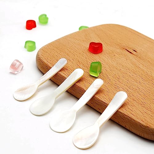 20 Pcs Mother of Pearl Caviar Spoons Set - Shell Spoons for Caviar, Desserts, Coffee, Jam, Ice Cream, Restaurant Serving, Home & Gifts(7.3cm/2.9 Inch,20 Pieces) (Pack of 2) 2.83 (Pack of 2)