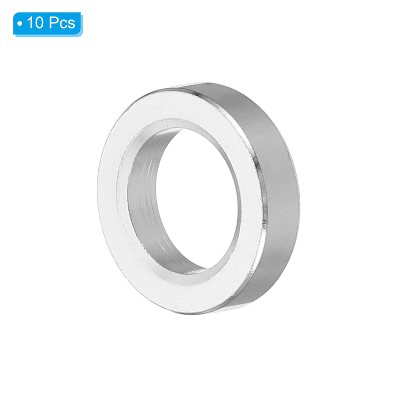 [Australia - AusPower] - PATIKIL M10 Aluminum Spacers,10 Pcs Metal Spacer Aluminum Round 10.2mm ID x 16mm OD x 4mm L Thickness Aluminum Spacer Screw Standoff for 3/8" M10 Screw Bolt 10.2x16x4mm 