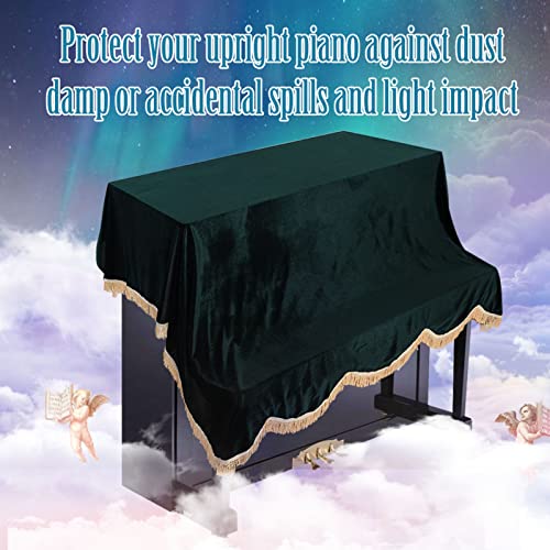Upright Piano Dust Cover, 78.7in Pleuche Protective Cover