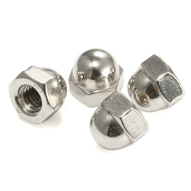[Australia - AusPower] - 3/8-16 Acorn Hex Cap Dome Head Nuts, 304 Stainless Steel 18-8, Bright Finish, Pack of 10 3/8-16 