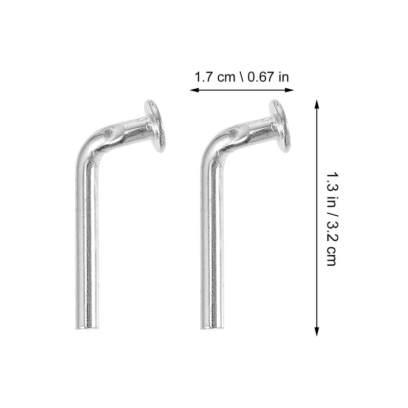 [Australia - AusPower] - Universal Pallet Rack Drop Pin: 100 Pcs M5x5mm Heavy Duty J Bolt Safety Clip, Cross Beam Locker Drop Pin for Warehouse, Home Silver 3.20X1.70X1.10CM 