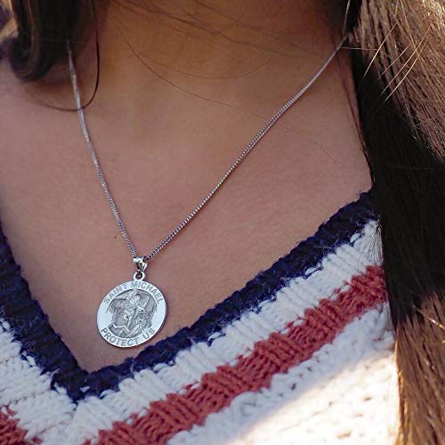 Saint Michael Pendant Necklace Stainless Steel Archangel Catholic Medal Amulet Protect US Necklace for Women Men
