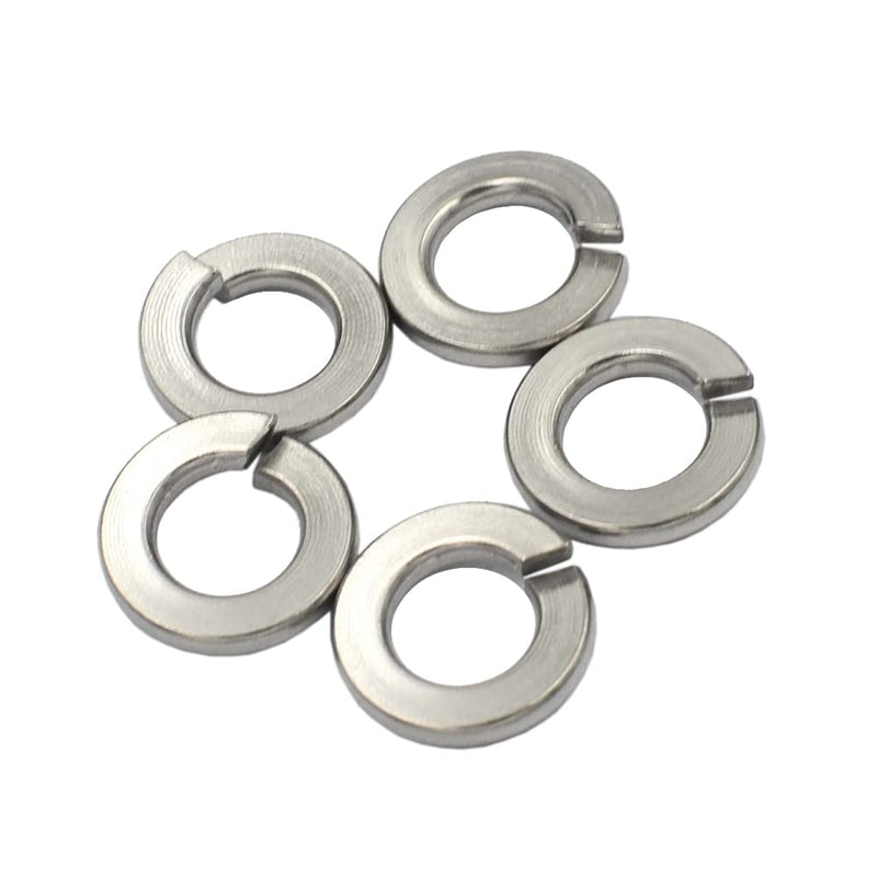 160 pcs 304 Stainless Steel Split Spring Lock Washers Assortment Kit Mix 5 Big Sizes, 1/4, 5/16, 3/8, 1/2, 5/8 inch