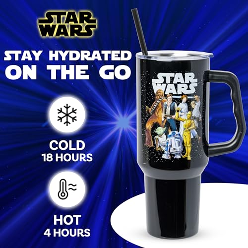 Silver Buffalo Star Wars, Double Walled Stainless Steel Tumbler, 40oz Star Wars Original Trilogy