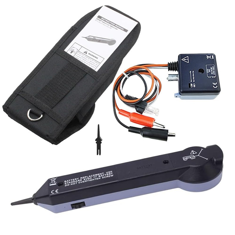 [Australia - AusPower] - Tone Generator kit,Wire Tracer Circuit Tester,Inductive Amplifier,200EP High Accuracy Wire Tester,Network Cable Tracing Tester Kit,Toner Electrical Tool for Network Cable Collation Grey 