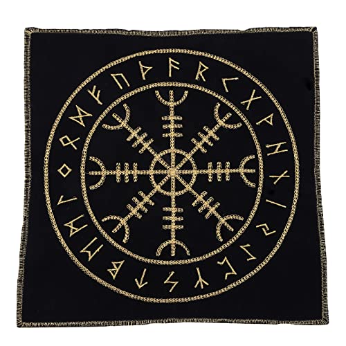 mookaitedecor Rune Stones & 6 Facted Crystal Pendulum with Mat #1-yellow
