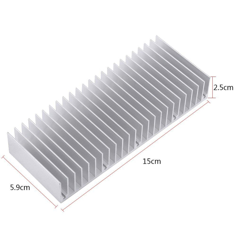 [Australia - AusPower] - 1 piece aluminium heat sink/cooling fins, heat sink heat sink set, 24 teeth, 150 mm heatsink, 150 x 59 x 25 mm 