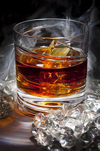 Rotating Glass (Art 002) Spinning Whiskey Glass for Any Occasions - Unique and Old Fashioned Barware Tumbler Crystal Whiskey Glasses, Spin Glasses for Scotch, Bourbon, Cocktail 320ml Art 001