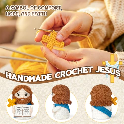 Christian Gifts for Women, Positive Handmade Crochet Jesus Christian Decor