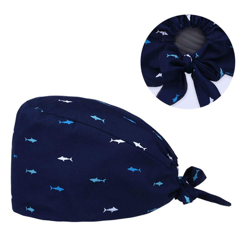 TENDYCOCO Unisex 100% Cotton Whale Print Work Hat for Men and Women